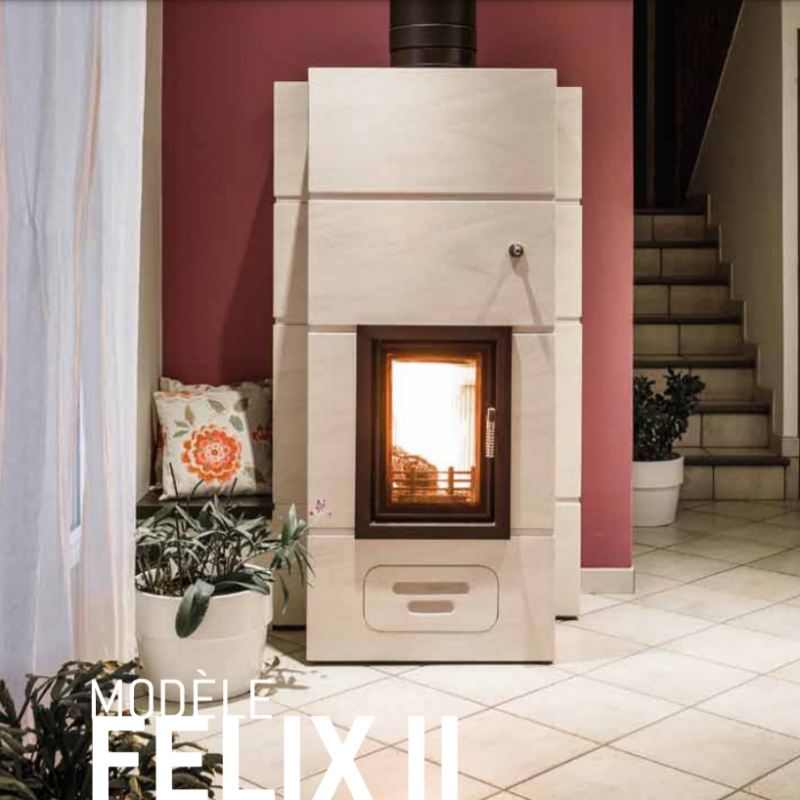 Foyer combiné bois/pellet FELIX 2 LONG AIR - IWONA PELLETS