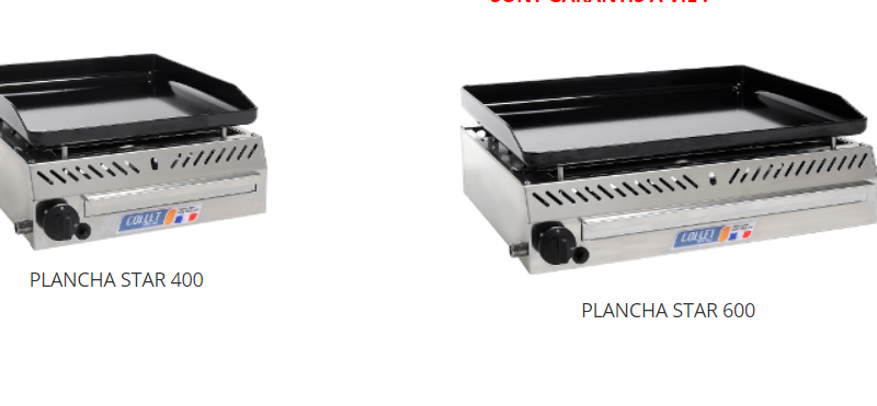 Planchas gaz ECO & STAR - COLLET INDUSTRIES