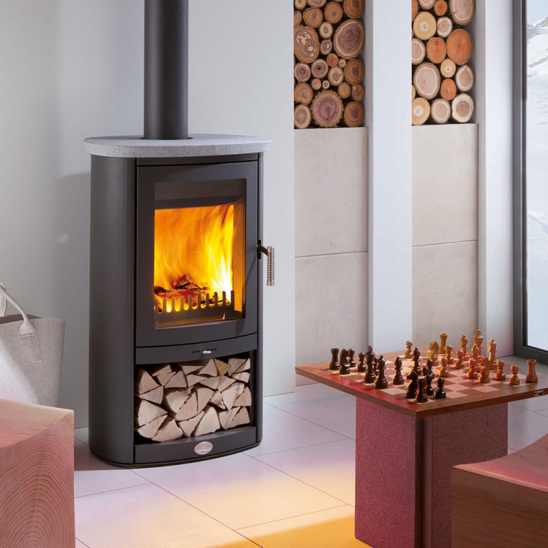 Poêle combiné bois/pellet | gaz RIO - MAX BLANK