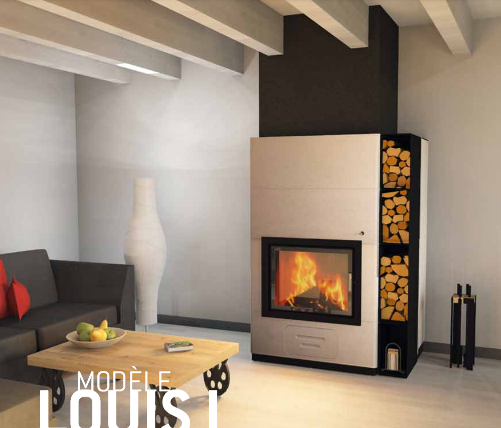 Alliance Feu Design - Foyer combiné bois/pellet LOUIS 1 AIR - IWONA PELLETS